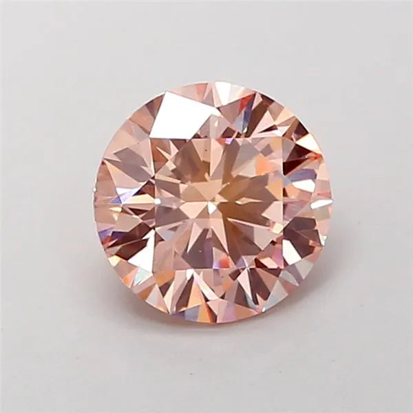 1.54ct Round Lab Grown Diamond (Colour Fancy Brownish Pink, Clarity VS1, Cut EX, IGI Certified)
