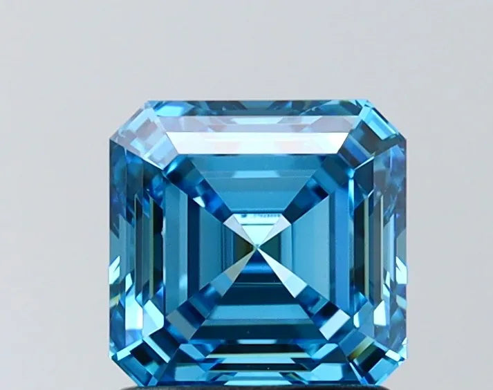1.55ct Asscher Lab Grown Diamond (Colour Fancy Deep Blue, Clarity VVS1, IGI Certified)