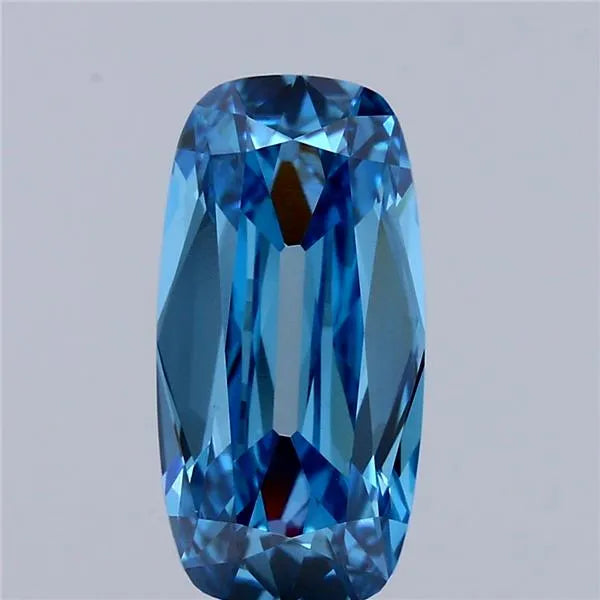 1.55ct Cushion brilliant Lab Grown Diamond (Colour Fancy Vivid Blue, Clarity VVS2, IGI Certified)