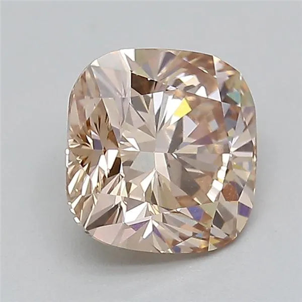 1.55ct Cushion modified Lab Grown Diamond (Colour Fancy Light Brown, Clarity VVS2, IGI Certified)