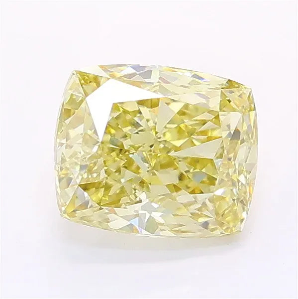 1.55ct Cushion modified Lab Grown Diamond (Colour Fancy Light Yellow, Clarity VVS1, IGI Certified)