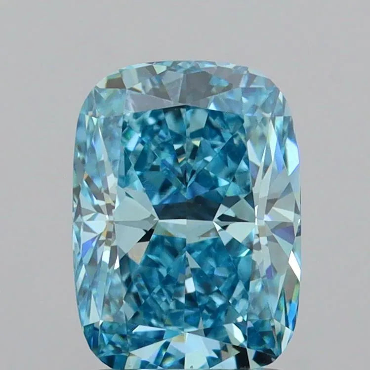 1.55ct Cushion modified Lab Grown Diamond (Colour Fancy Vivid Blue, Clarity VS1, IGI Certified)
