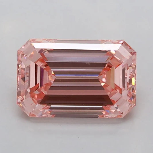 1.55ct Emerald Lab Grown Diamond (Colour Fancy Vivid Pink, Clarity VVS1, IGI Certified)