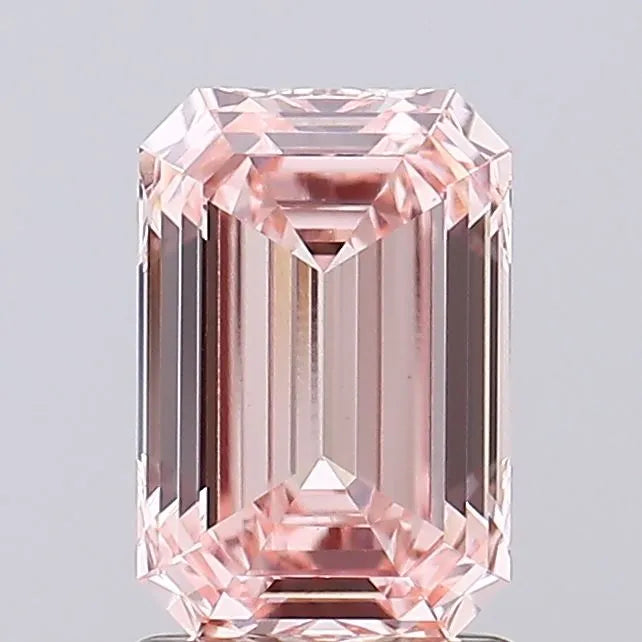 1.55ct Emerald Lab Grown Diamond (Colour Fancy Vivid Pink, Clarity VVS2, IGI Certified)