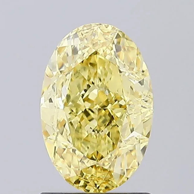 1.55ct Oval Lab Grown Diamond (Colour Fancy Intense Yellow, Clarity VS1, IGI Certified)