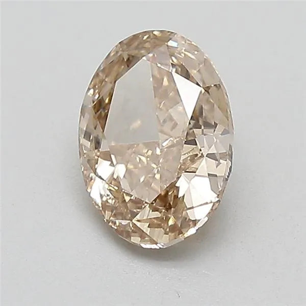 1.55ct Oval Lab Grown Diamond (Colour Fancy Light Brown, Clarity VVS2, IGI Certified)