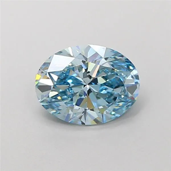 1.55ct Oval Lab Grown Diamond (Colour Fancy Vivid Blue, Clarity VS1, IGI Certified)