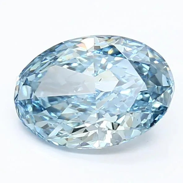 1.55ct Oval Lab Grown Diamond (Colour Fancy Vivid Blue, Clarity VS1, IGI Certified)