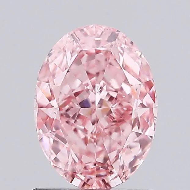 1.55ct Oval Lab Grown Diamond (Colour Fancy Vivid Pink, Clarity VVS2, IGI Certified)