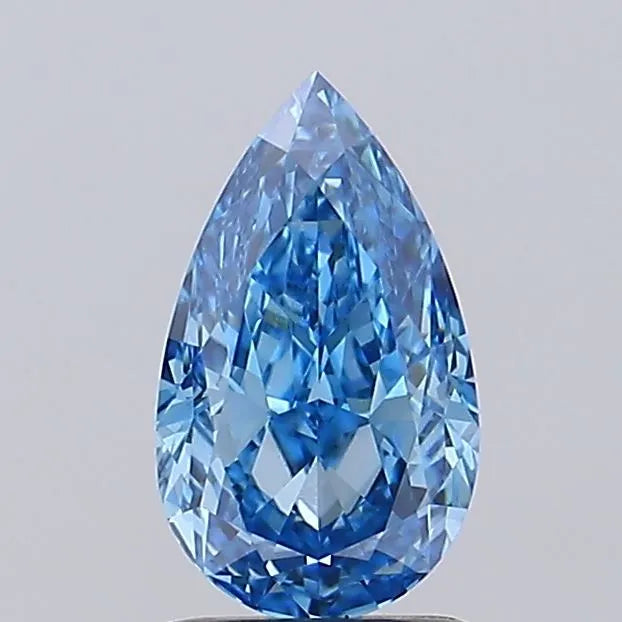 1.55ct Pear Lab Grown Diamond (Colour Fancy Vivid Blue, Clarity VS1, IGI Certified)