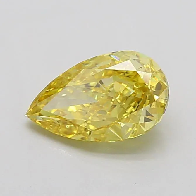 1.55ct Pear Lab Grown Diamond (Colour Fancy Vivid Yellow, Clarity VVS2, IGI Certified)