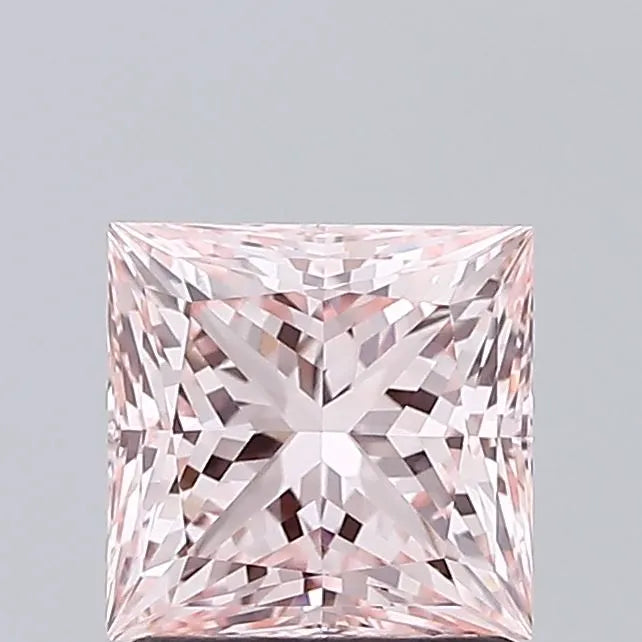 1.55ct Princess Lab Grown Diamond (Colour Fancy Pink, Clarity VS1, IGI Certified)