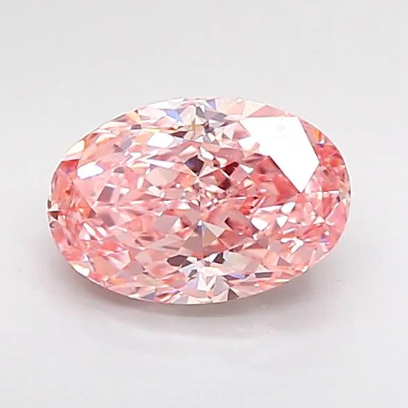 1.56ct Oval Lab Grown Diamond (Colour Fancy Vivid Pink, Clarity VS1, IGI Certified)