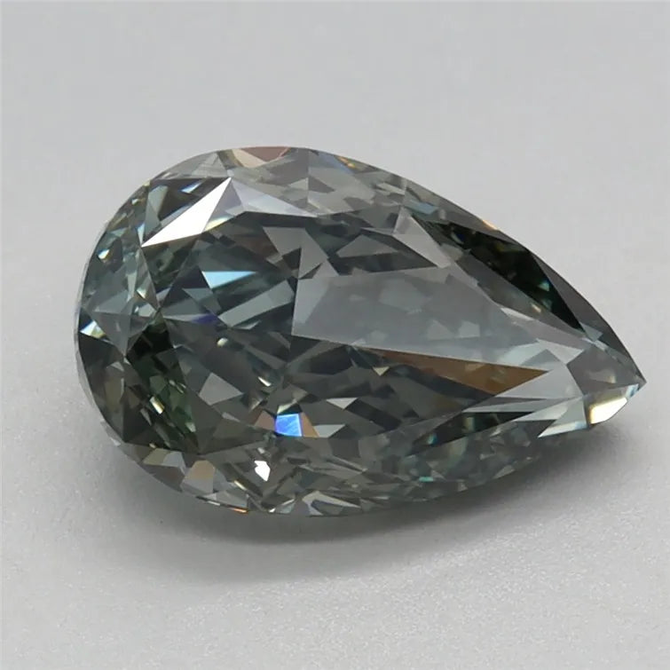 1.56ct Pear Lab Grown Diamond (Colour Fancy Green, Clarity VVS2, IGI Certified)