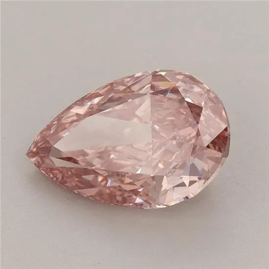 1.56ct Pear Lab Grown Diamond (Colour Fancy Intense Brownish Pink, Clarity VS1, IGI Certified)