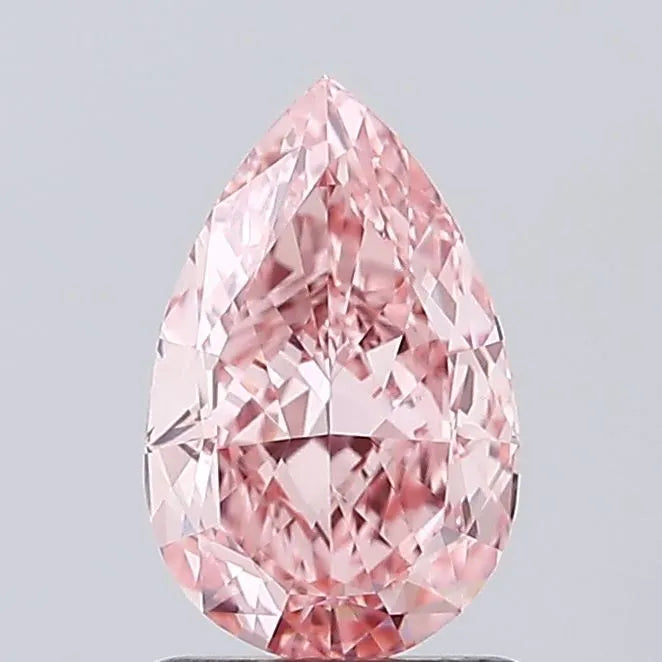 1.56ct Pear Lab Grown Diamond (Colour Fancy Vivid Pink, Clarity VS1, IGI Certified)