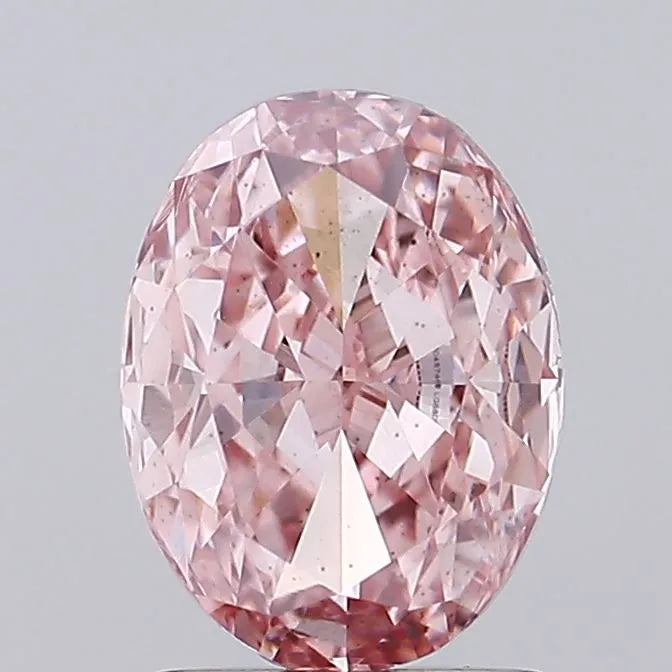 1.57ct Oval Lab Grown Diamond (Colour Fancy Intense Pink, Clarity VS2, IGI Certified)
