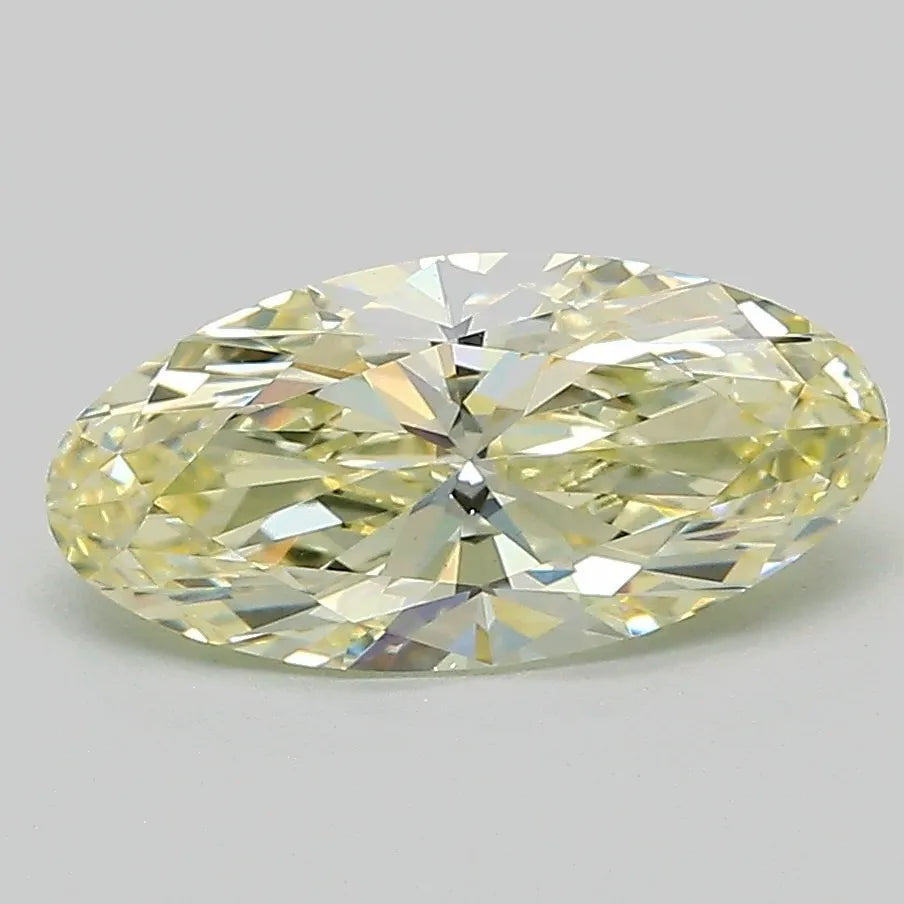 1.57ct Oval Lab Grown Diamond (Colour Fancy Light Yellow, Clarity VVS2, IGI Certified)