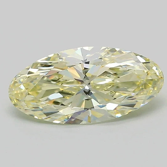 1.57ct Oval Lab Grown Diamond (Colour Fancy Light Yellow, Clarity VVS2, IGI Certified)