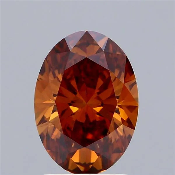 1.57ct Oval Lab Grown Diamond (Colour Fancy Vivid Orange, Clarity VVS2, IGI Certified)