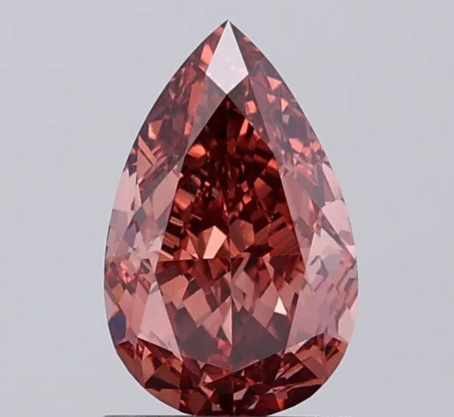 1.57ct Pear Lab Grown Diamond (Colour Fancy Brown, Clarity VVS2, IGI Certified)