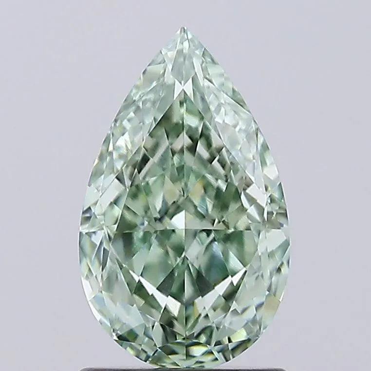 1.57ct Pear Lab Grown Diamond (Colour Fancy Vivid Green, Clarity VVS2, IGI Certified)