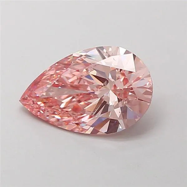 1.57ct Pear Lab Grown Diamond (Colour Fancy Vivid Pink, Clarity VS1, IGI Certified)