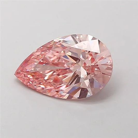 1.57ct Pear Lab Grown Diamond (Colour Fancy Vivid Pink, Clarity VS1, IGI Certified)