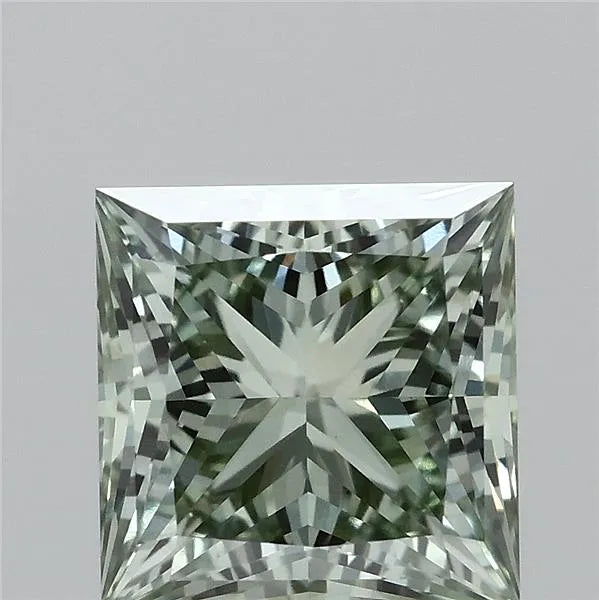 1.57ct Princess Lab Grown Diamond (Colour Fancy Vivid Green, Clarity VS1, IGI Certified)