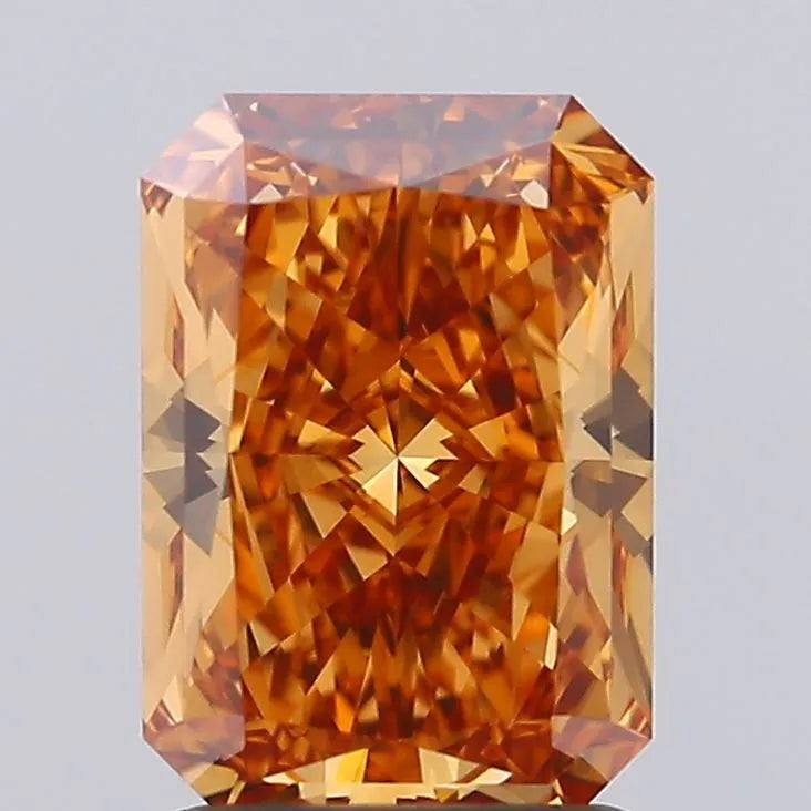 1.57ct Radiant Lab Grown Diamond (Colour Fancy Orangey Brown, Clarity VVS2, IGI Certified)