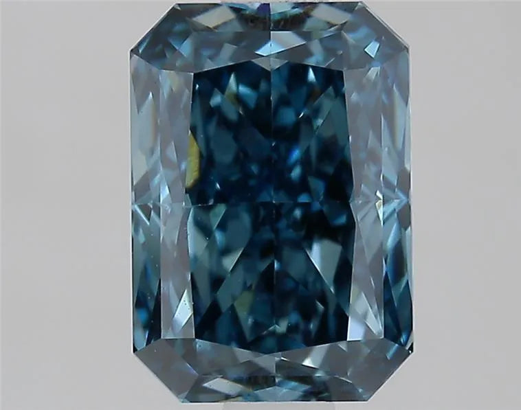 1.57ct Radiant Lab Grown Diamond (Colour Fancy Vivid Blue, Clarity VVS2, IGI Certified)