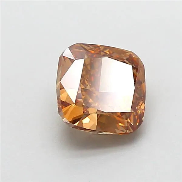 1.58ct Cushion modified Lab Grown Diamond (Colour Fancy Light Brown, Clarity VVS2, IGI Certified)