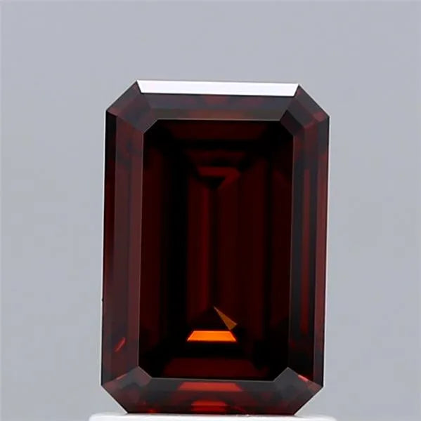 1.58ct Emerald Lab Grown Diamond (Colour Fancy Deep Orange, Clarity VVS2, IGI Certified)
