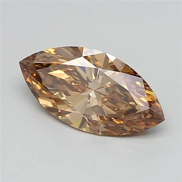 1.58ct Marquise Lab Grown Diamond (Colour Fancy Light Brown, Clarity VVS2, IGI Certified)