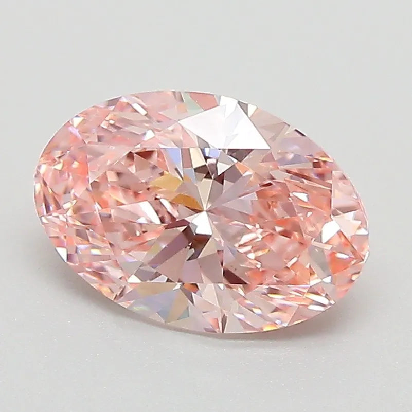 1.58ct Oval Lab Grown Diamond (Colour Fancy Intense Pink, Clarity VVS2, IGI Certified)