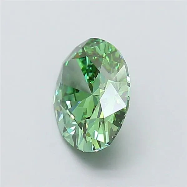 1.58ct Oval Lab Grown Diamond (Colour Fancy Vivid Green, Clarity VS1, IGI Certified)