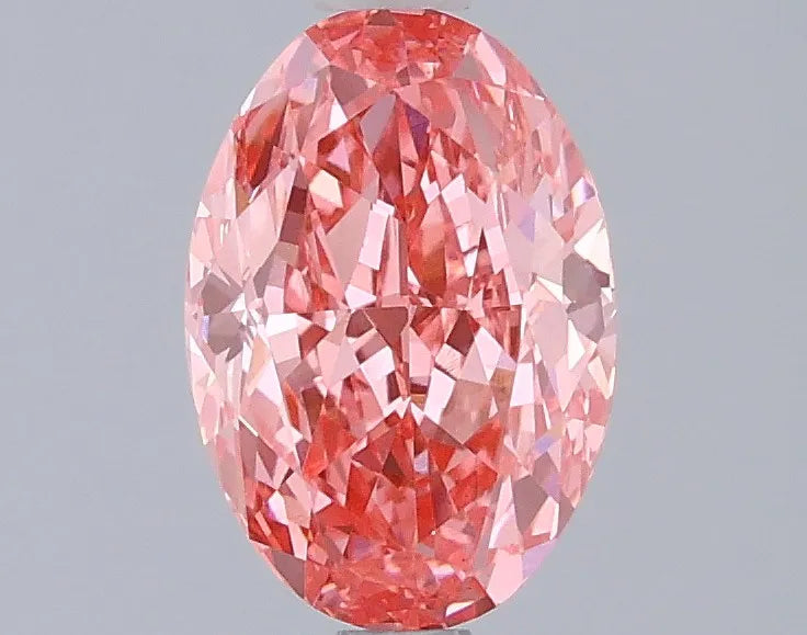 1.58ct Oval Lab Grown Diamond (Colour Fancy Vivid Pink, Clarity VS1, IGI Certified)