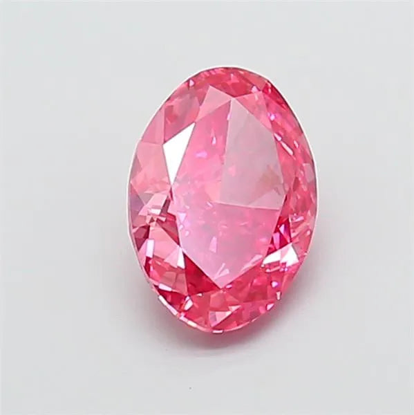 1.58ct Oval Lab Grown Diamond (Colour Fancy Vivid Pink, Clarity VS2, IGI Certified)