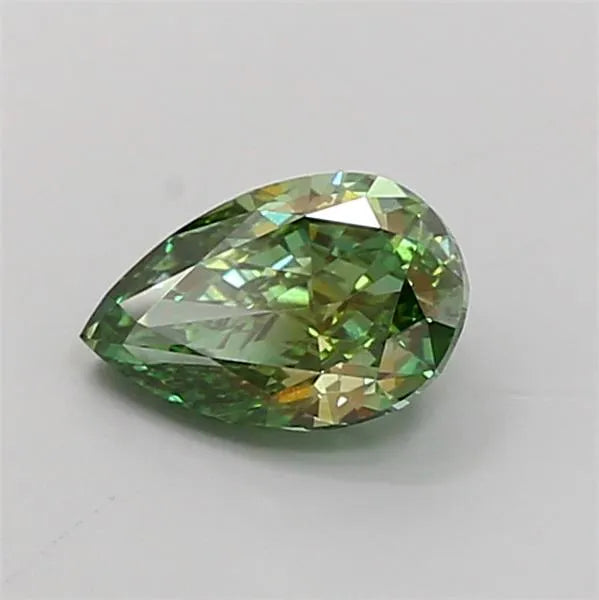 1.58ct Pear Lab Grown Diamond (Colour Fancy Vivid Green, Clarity VVS2, IGI Certified)