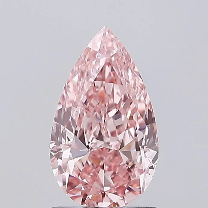 1.58ct Pear Lab Grown Diamond (Colour Fancy Vivid Pink, Clarity VS1, IGI Certified)