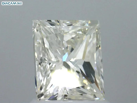 1.58ct Princess Natural Diamond (Colour K, Clarity VS1, GIA Certified)