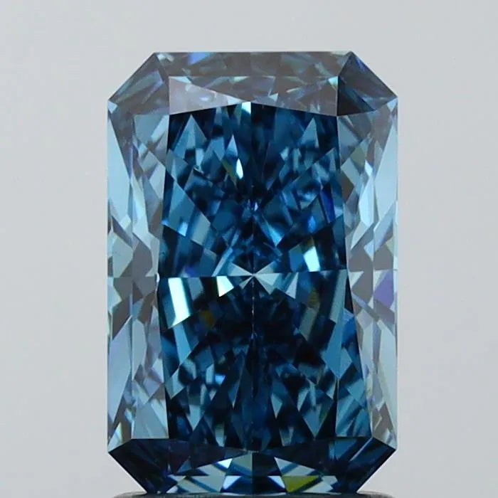 1.58ct Radiant Lab Grown Diamond (Colour Fancy Vivid Blue, Clarity VVS2, IGI Certified)