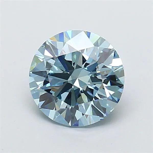 1.58ct Round Lab Grown Diamond (Colour Fancy Intense Blue, Clarity VS1, Cut ID, IGI Certified)