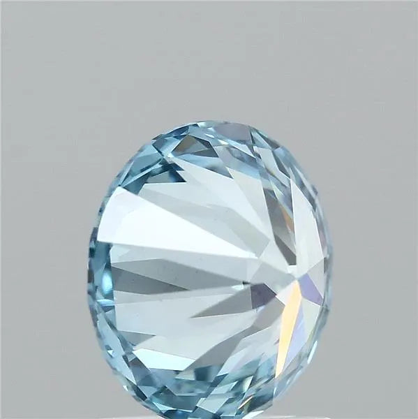 1.58ct Round Lab Grown Diamond (Colour Fancy Vivid Blue, Clarity VVS2, Cut ID, IGI Certified)