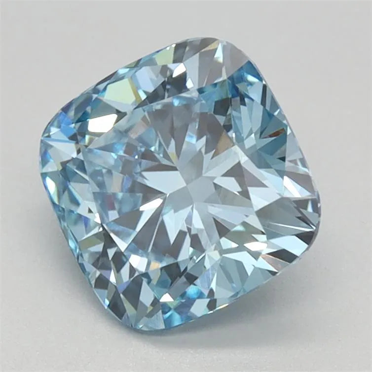 1.59ct Cushion brilliant Lab Grown Diamond (Colour Fancy Intense Blue, Clarity VVS1, IGI Certified)