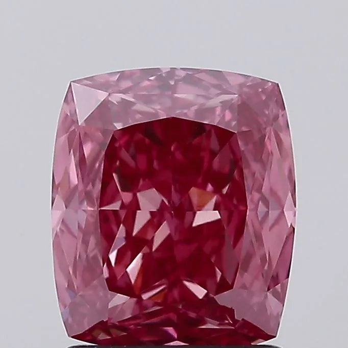 1.59ct Cushion modified Lab Grown Diamond (Colour Fancy Vivid Pink, Clarity VVS2, Cut GD, IGI Certified)