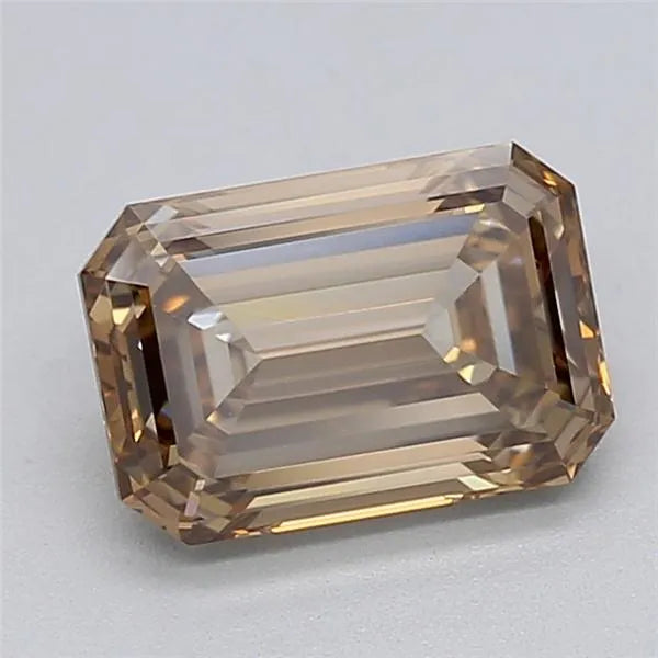 1.59ct Emerald Lab Grown Diamond (Colour Fancy Brown, Clarity VVS2, IGI Certified)