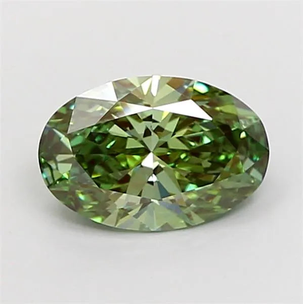1.59ct Oval Lab Grown Diamond (Colour Fancy Vivid Green, Clarity VVS2, IGI Certified)
