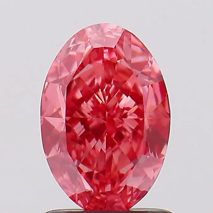 1.59ct Oval Lab Grown Diamond (Colour Fancy Vivid Pink, Clarity VVS2, IGI Certified)