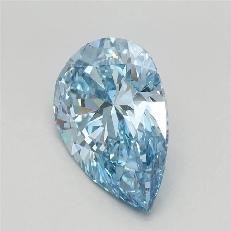 1.59ct Pear Lab Grown Diamond (Colour Fancy Vivid Blue, Clarity VVS2, IGI Certified)